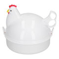 Egg Cooker 4 Eggs Chicken‑Shaped Heat Resistant Microwave Boiler For.