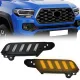LED Daytime Running Lights Accessories for Toyota Tacoma 2016-2023, Amber Sequential Flash Turn Signal DRL Front Side Headlight. 