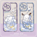 Case for iPhone 7 8 SE 11 Pro 13 Mini 15 Pro 14 Pro Max 12 XS Max XR Cute Kuromi Cinnamoroll Transparent Soft Cover Coque TPU. 