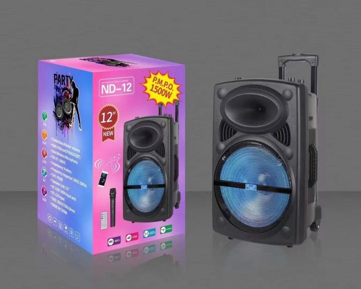 Microphone,%20%20Wireless,%20%20Bluetooth,%20Rechargeable%2012"%20Speaker%20with%20Portable%20Trolley%20music%20instruments%20disc%20jockey%20Sound%20box%20-%20Image%204