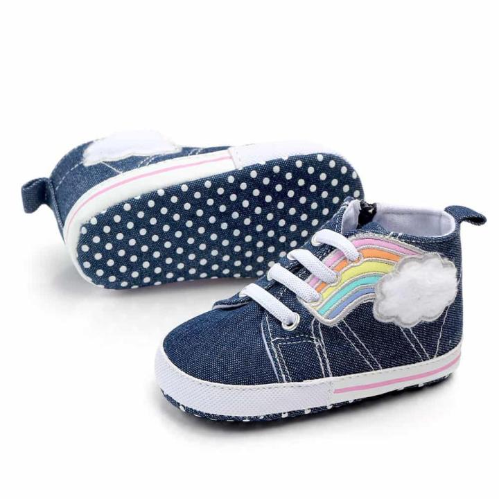 Baby Boys Denim Sneaker Shoes Baby Boy Cloth & Pvc Outsole Shoes For ...
