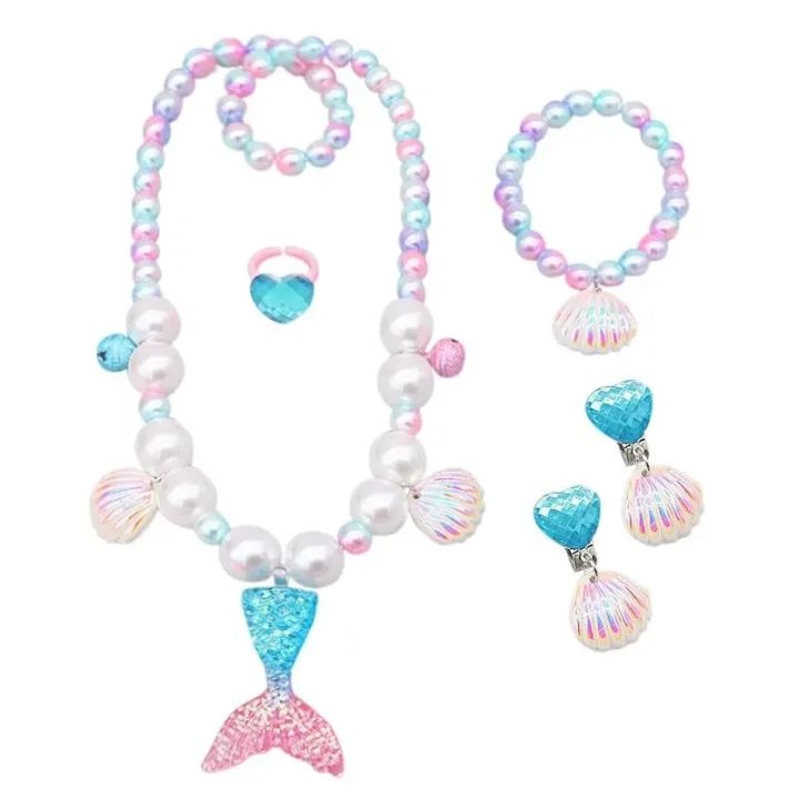 Little%20Mermaid%20Ariel%20Accessories%20for%20Girls%20Crown%20Necklace%20Hair%20Hoop%20Wig%20Glove%20Set%20Christmas%20Birthday%20Party%20Cosplay%20Accessories%20-%20Image%202