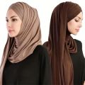 Instant Hijab Muslim Scarf for Women Cotton Jersey Shawl Turban Ready to Wear Head Scarves.