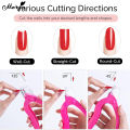 Monja Fake Nail Clippers U-shaped Adjustable Fake Nail Cutter Trimmer Anti-Splash False Nail Clipper Cover DIY Nail Art Care Tool.