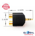 Dual Rca Female (1 Piece) Jack 3.5Mm Mail To Adapter Connector. 
