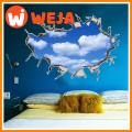 3D Blue Sky White Clouds Wall Sticker For Kids Baby Room Ceiling Roof Art Mural Home Decor Self-adhesive Floor Wall Decor Poster. 