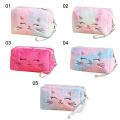 Cartoon Plush Cat Cosmetic Bag Women Colorful Makeup Pouch Portable Toiletry Bag Travel Organizer Female Beauty Case.