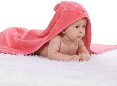 Baby Velvet Cap Towel Hooded Towel.
