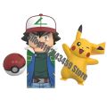 Pokemon Ash Ketchum Anime Cartoon Bricks Pikachu Building Blocks Mini Action Toy Figures Assemble Toys Kids Birthday Gifts EM001 Moonlight Shines. 