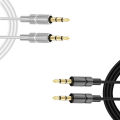 2pcs 3.5mm-3.5mm Jack Audio Cable Stereo Aux Cord Hi-Fi Audio Cable. 