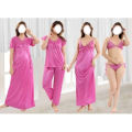 Fashionable 6 Part Nighty For Ladies - Elevate Your Nightwear with this Stylish and Comfortable Night Dress. 