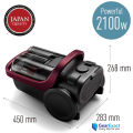 Panasonic MC-CL607 Cyclone Bagless Canister Vacuum Cleaner with HEPA Filter. 