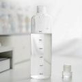 700/500ml Borosilicate Glass/Plastic Water Bottle Tumbler With Time Scale Anti-Scalding Cover Lemon Juice Drinkware. 