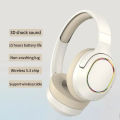 Qiunery P2963 Wireless Headset Lighting Noise Reduction Over-Ear Stereo Earphones For Computer Game Office Zoom Meeting. 
