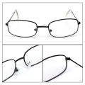 Rectangular Retro Metal Frame Glasses Full-frame Small Narrow Square Simple Fashion Glasses Men Women Clear Lens Plain Eyeglass 1Pcs. 