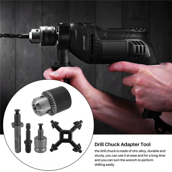 Drill%20Chucks%20Set%201.5-10mm%20Drill%20Chuck%20Adapter%20Tool%20Quick%20Change%20Adapter%20Electric%20Hammer%20Accessories%20-%20Image%202