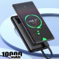 Awei P168K 22.5W Fast Charging Power Bank with LCD Display and 10000mAh Capacity – Color family: Black & White. 