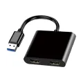 USB C To Dual HDMI-compatible HUB 4K HD Docking Station 2 Ports USB 3.0 Hub Adapter Dock for Laptop PC Computer for Mobile Phone. 