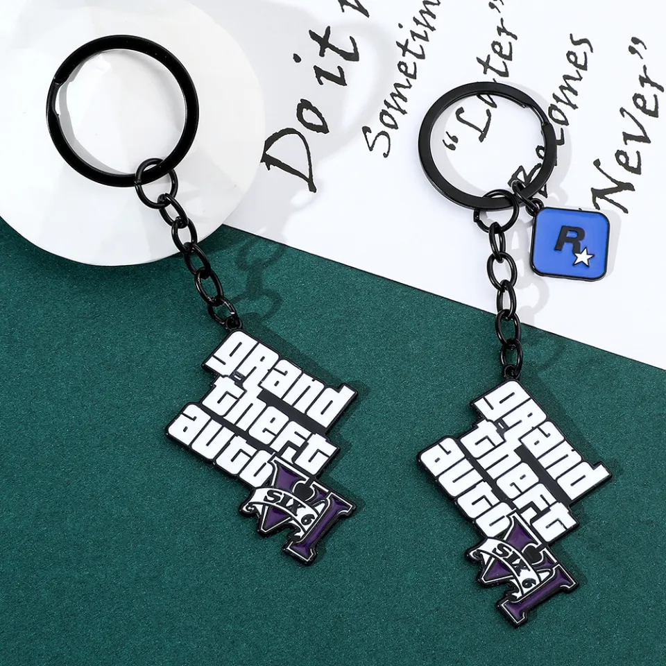 Game GTA V Grand Theft Auto Keychain Pendant Key Chain Metal