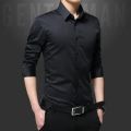 Men's full sleeve Cotton Formal Black Shirt.