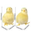 Realistic Chick Decoration Furry Animal Doll Simulation Sound Chicken Soft Plush Toy Easter DIY Miniature Chicken Toys For Kids. 