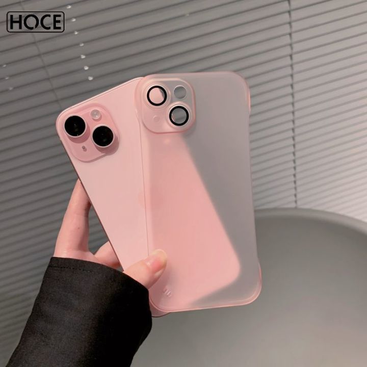HOCE%20Fashion%20Frameless%20Ultra%20Thin%20Matte%20Translucent%20Phone%20Cases%20For%20iPhone%2017%2016%2015%2014%2013%2012%20Pro%20Max%2014%2015%2016%20Plus%20Case%20With%20Camera%20Lens%20Glass%20Film%20Protection%20PC%20Hard%20Cover%20-%20Image%202