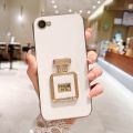 FELMYST No.5 Perfume Case For Vivo V5/V5S/V5 Lite/1609 Luxury Chane Rhinestone Bottle Mobile Holder Phone Casing Makeup Mirror Bracket Girl Women Shockproof Soft Cover. 