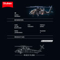 692PCS Military UH-60L Medical Rescue Aircraft Building Blocks Black Hawk Helicopter Model Bricks Kits Kids DIY Toy Holiday Gift.