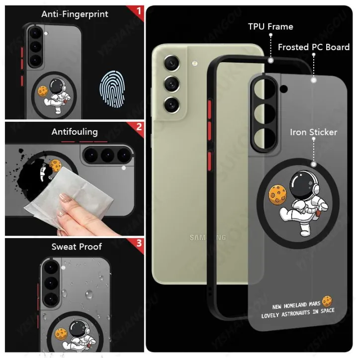 Magnetic%20For%20Magsafe%20Astronaut%20Case%20For%20Samsung%20Galaxy%20S23%20S22%20Ultra%20S22%20Plus%20S21%20S20%20FE%20S24%20Ultra%20Slim%20Hard%20PC%20Back%20Matte%20Cover%20-%20Image%205