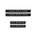 4Pcs Car 3D Carbon Fiber Door Anti Scratch Car Door Threshold Strip Sticker Car Door Protective Vinyl Car Stickers for TOYOTA.