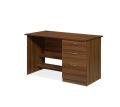 Office Table and Study Desk with Storage and Lock in Brown Finish by Trendy Mart.