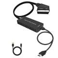 Scart to HDMI-Converter Audio Converter Supports 1080P HD Conversion Adapter Hd Converter.