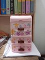 3 Drawer Mini Organizer / Wardrobe - Pink. 
