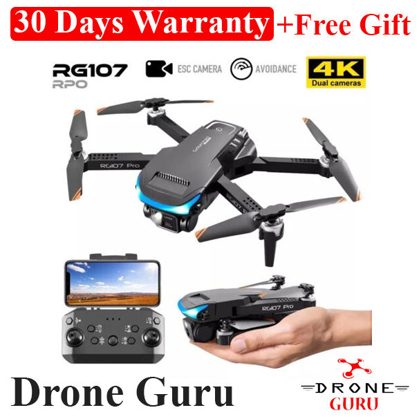 Rg107s Dual Camera Drone Version 2, 4K Dual Camera Optical Flow Positioning Obstacle Avoidance Foldable RC Drones Quadcopter Toy gifts, drone camera, camera drone, mini drone camera, drone camera 4k mini, drone motor, drone camera 4k video