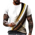 3D Print T Shirt For Men Striped Pattern Sweatshirt Casual Long Sleeve Male Oversized Breathable Clothes Leisure Comfortable Top. 
