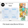 Book Cover - Anti-Scratch Transparent Diamond Matte Plastic Book Cover – Self-Adhesive Clear Protective Wrapper for Durable, Scratch-Resistant Protection. 