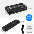 KuWFi 4K/60Hz HDMI Switch Remote 3x2 Switcher Dual Audio Extractor 2.0b Matrix Splitter for PS4/5 Xbox TV DVD HD player-black. 