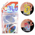 UNO Waterproof Cards Game 108 Cards PVC Transparent Play Cards Kids. 