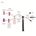 TIG Tungsten Collet Body and Collet Kit Fit WP17 WP17F WP17V WP18 WP18F Welding Torch 20pcs - Aperture Dia 2.4mm. 