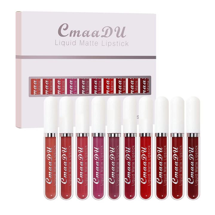 CmaaDu%2010%20Pcs%20Set%20Liquid%20Matte%20Non-stick%20Cup%20Waterproof%20Lipstick%20Set%20-%20Image%202
