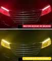 2pcs Red 45cm Daytime Running Light Flexible Strip Waterproof Flashing Yellow 12V 2PCS car accessories.