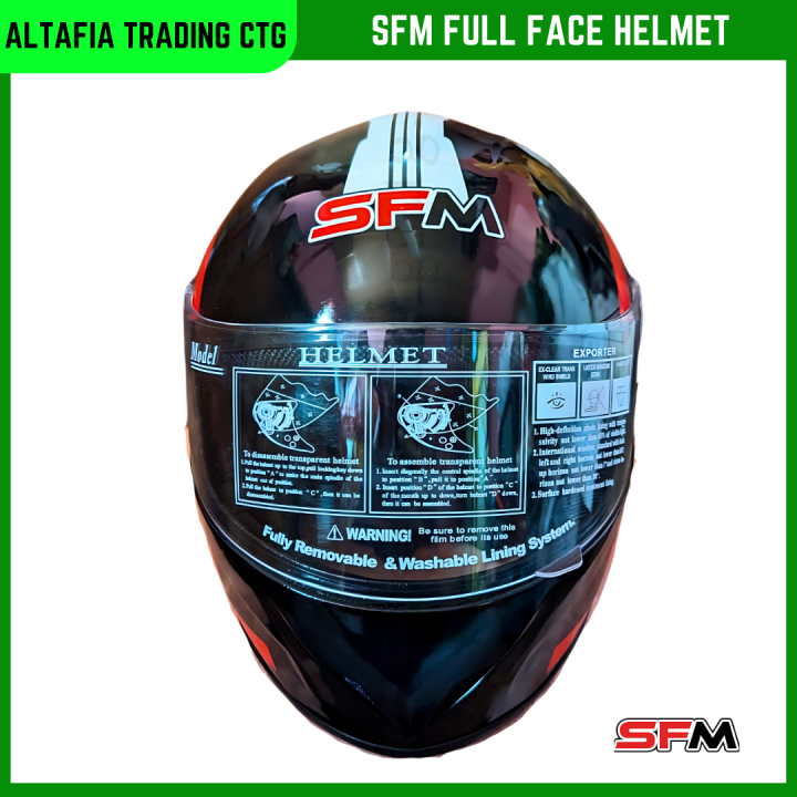 Full%20Face%20Bike%20Helmet%20SFM%20High%20Speed%20in%20Black%20and%20White%20Graphics%20-%20Easy%20To%20use%20and%20Clean,%20A%20Unique%20Choice%20For%20Bikers%20-%20Image%203