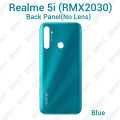 Realme 5i RMX2030 Back Panel/Backshell/ Casing + With and With Camera Lens + Side Buttons With Logo-All Colors Available. 