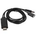 USB Female to HDMI Male HDTV Adapter Cable for iPhone 7/7plus/6s. 