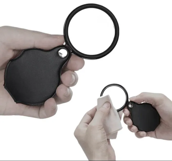 10X Small Magnifying Glass Mini Pocket Magnifier Folding Magnify ...