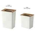 7.5/9L Trash Bin Dustbin Can High Quality PP Wood Waste Bin Home Office Trash Can Garbage Bin Dust Bin Plastic Storage Bucket. 