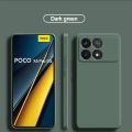 Poco X6 Pro 5G Case Square Liquid Silicone Camera Lens Protector Phone Case For Xiaomi Poco X6 X 6 Pro Pocox6 Pro 5G Soft Cover. 