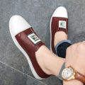 European Station Smart Guy White Shoes Men's Leather Flat Shoes Slip-on Full Cowhide Work Leather Work Shoes. 