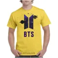 BTS LOGO Design Printed T-shirt Graphic Printed Half Sleeve Round Neck T-Shirt for Men. 