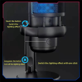 Gaming RGB Microphone, USB PC Mic for Streaming, Podcasts, Recording, Condenser Computer Desktop Mic on for // Durable Easy to Use. 